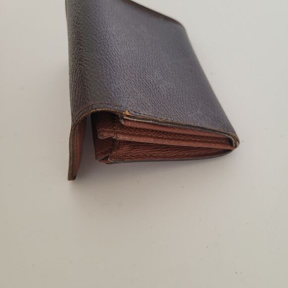 Louis Vuitton LV Micro Brown Folding Monogram Leather Card Wallet Smal Authentic - Picture 10 of 12
